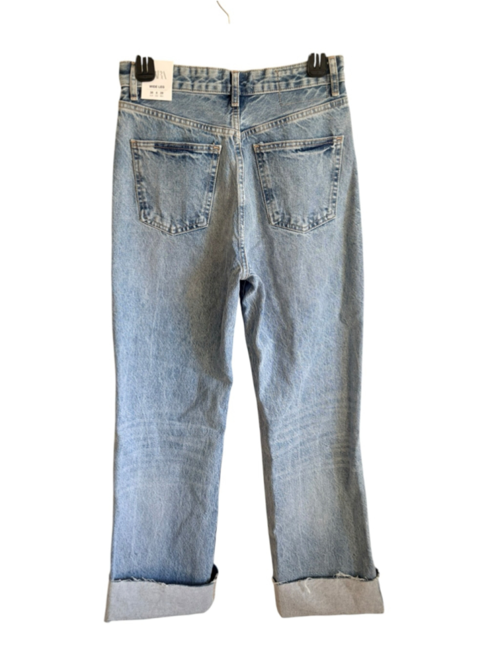 Zara High Rise Wide Leg Distressed Boyfriend Jeans Women’s 6 - Picture 3 of 11